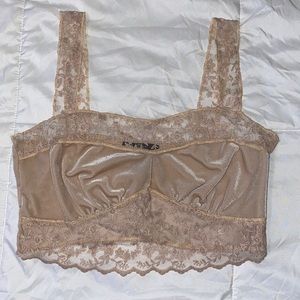 Forever 21 Lace Trim Crop Top